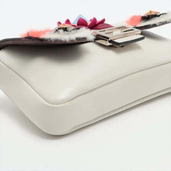 FENDI Leather Micro Monster Baguette Crossbody/Clutch Bag - Picture 4 of 11